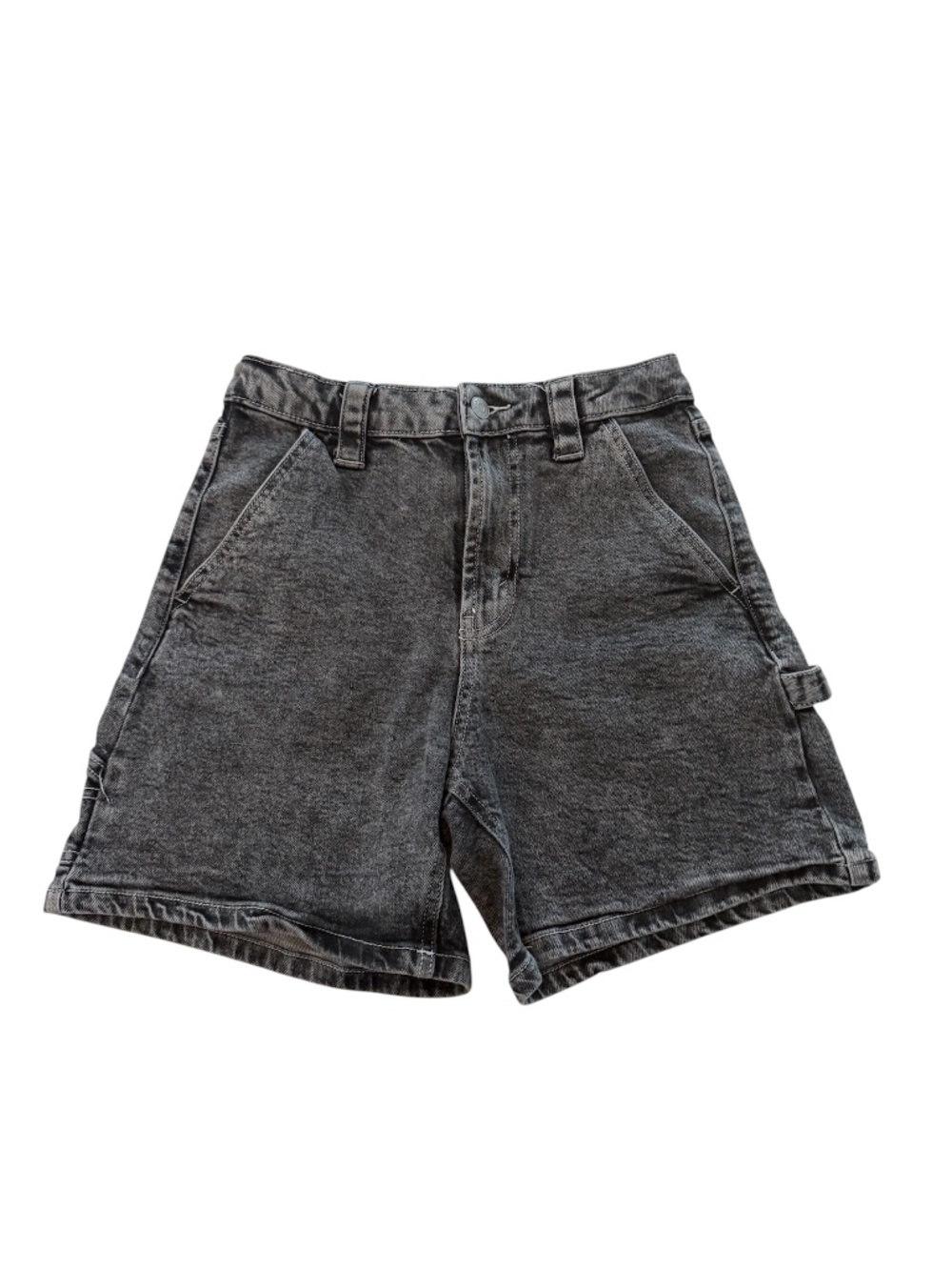 Wild Fable Black Acid Wash Carpenter Jorts